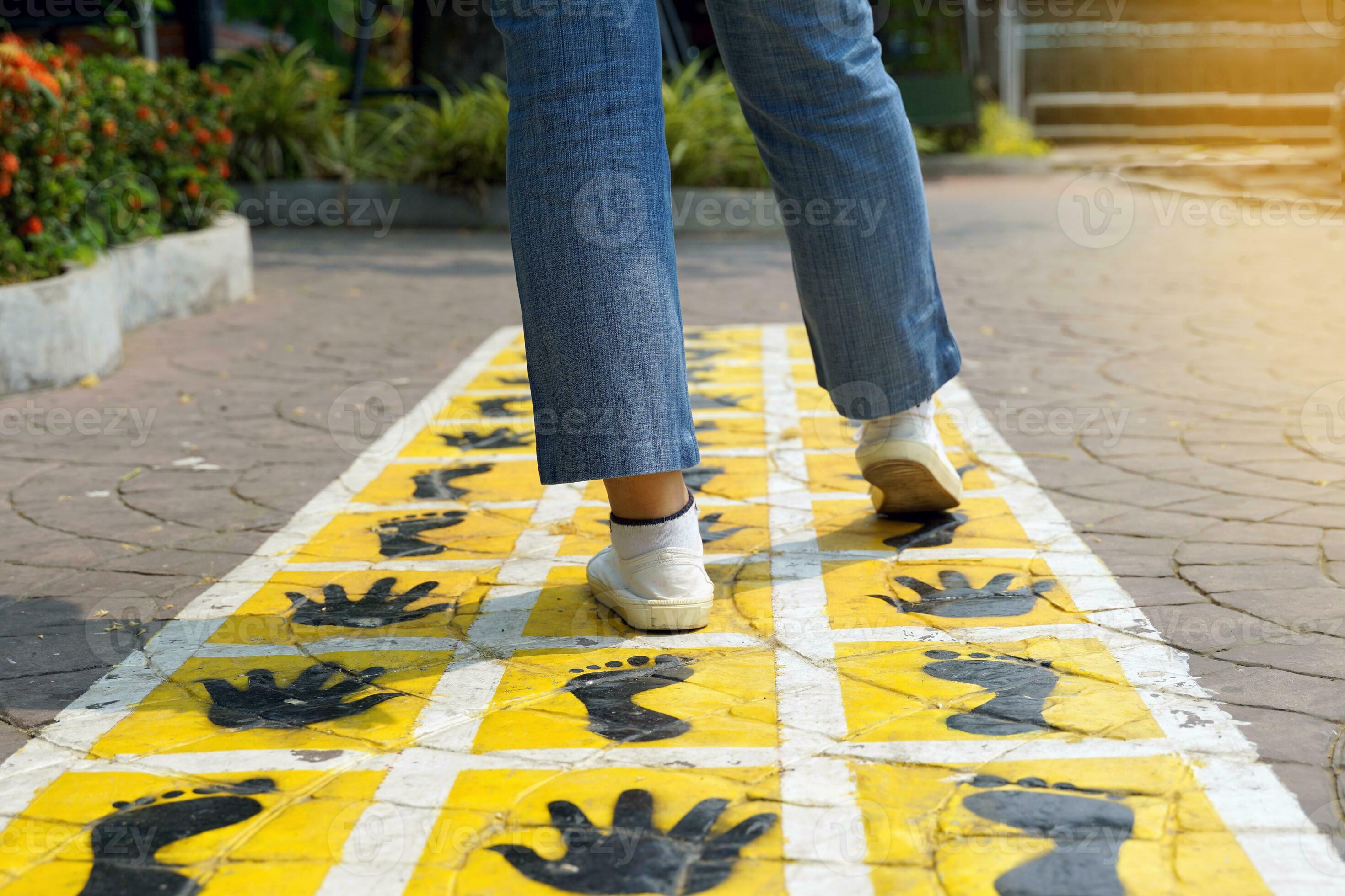 follow-the-footsteps-marked-on-the-walkway-compare-footsteps-it-is-a