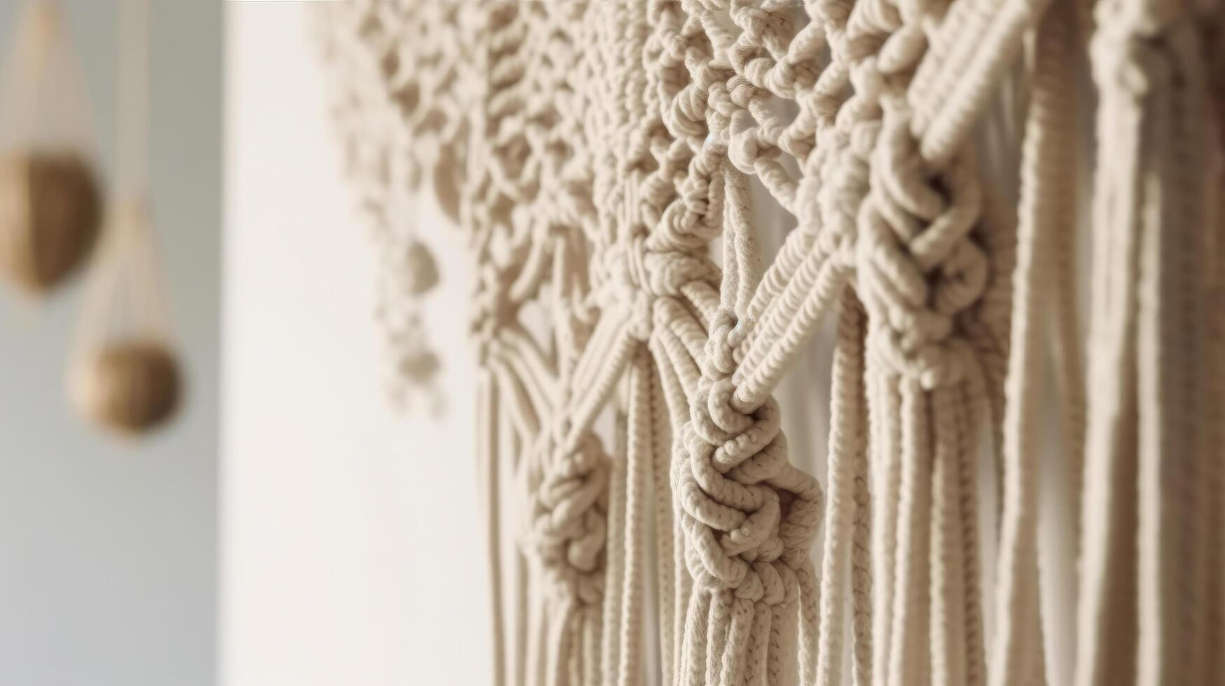 Handmade macrame. Illustration photo