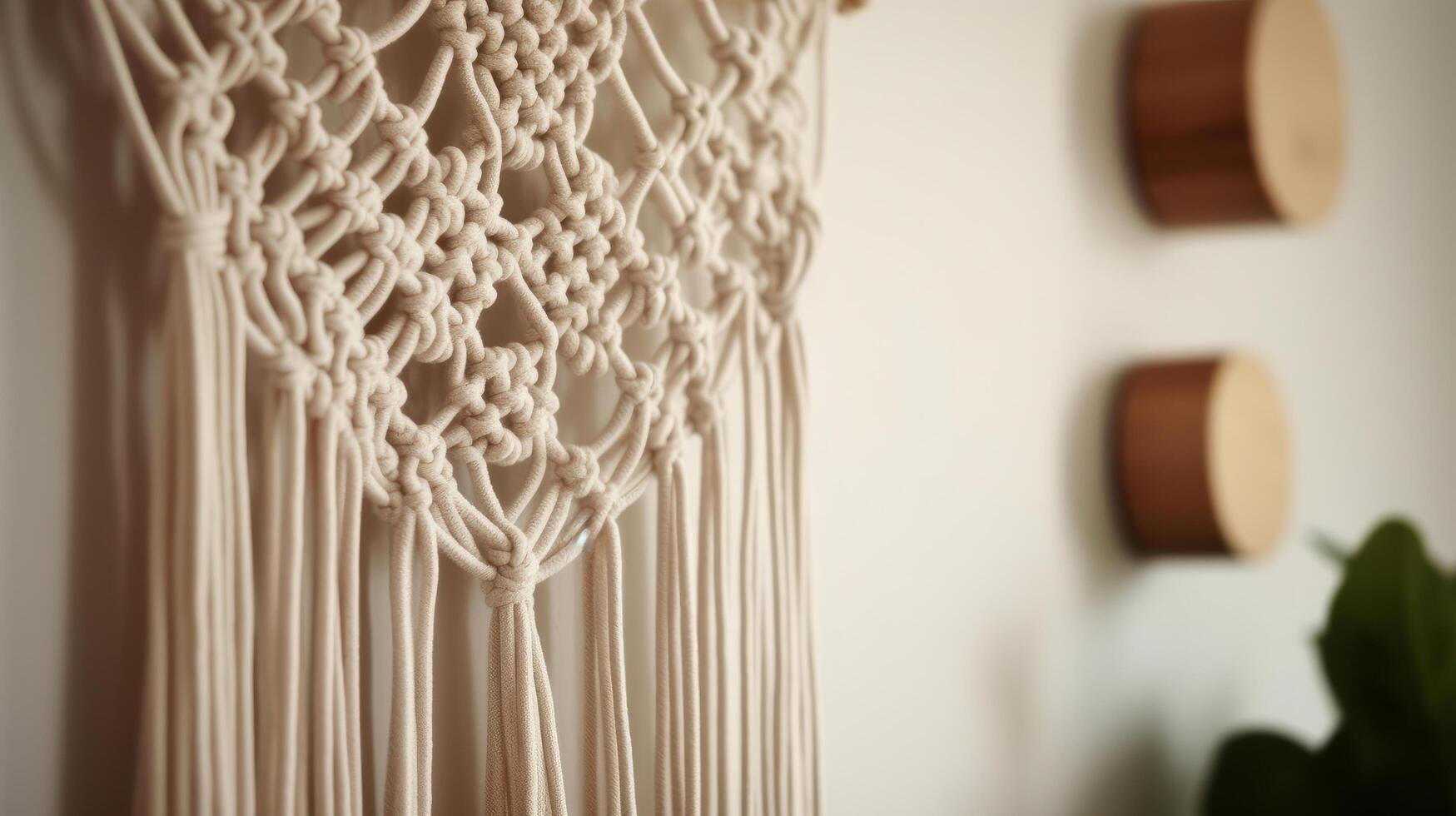 Handmade macrame. Illustration photo