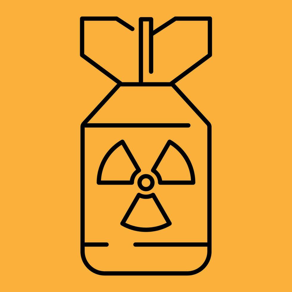 Muclear missile outline vector icon. Thin line black war missile icon, flat vector simple element illustration from editable army concept