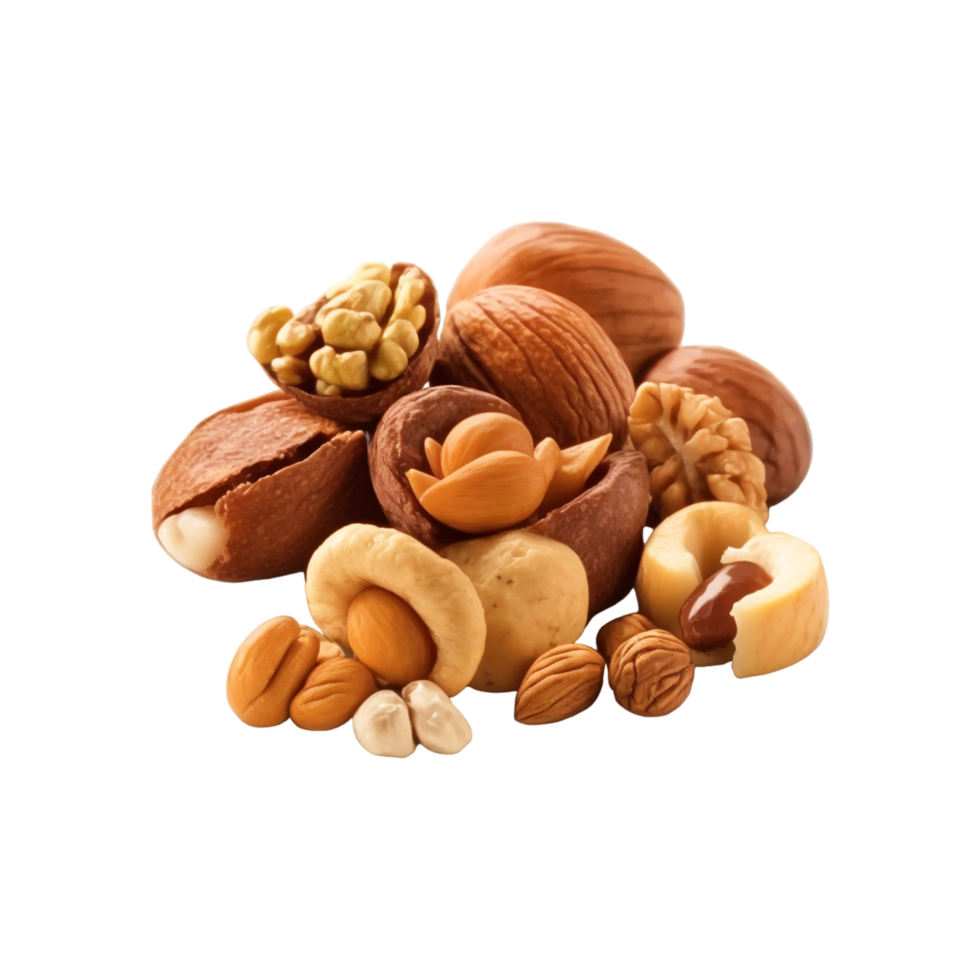 almonds nuts isolated on white or transparent background. png
