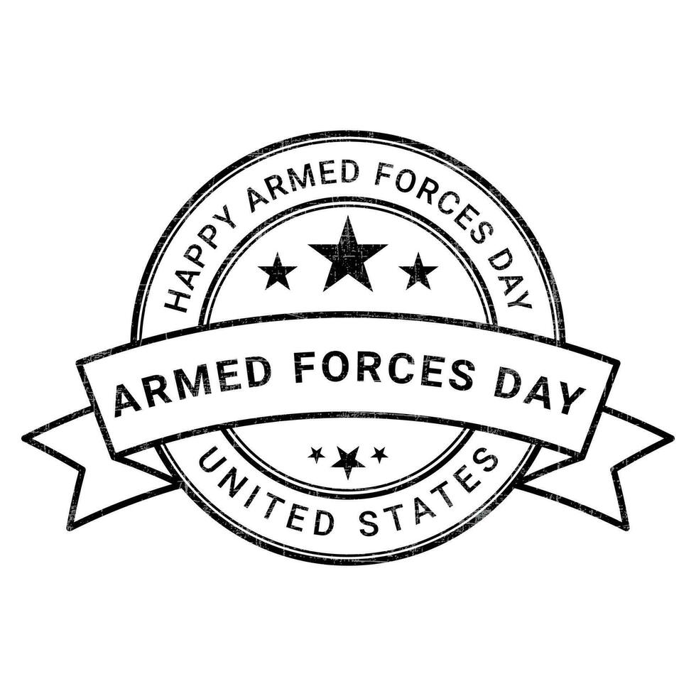 Armed Forces Day Rubber, Stamp, Badge, Logo, Label, Seal, Template, Armed Forces Badge Vector Illustration, USA Army Badge Vector