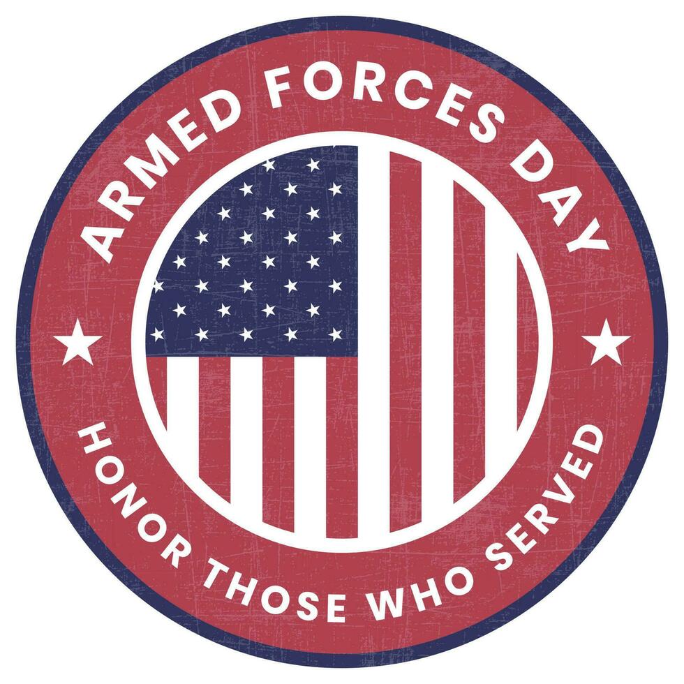 Armed Forces Day Rubber, Stamp, Badge, Logo, Label, Seal, Template, Armed Forces Badge Vector Illustration, USA Army Badge Vector