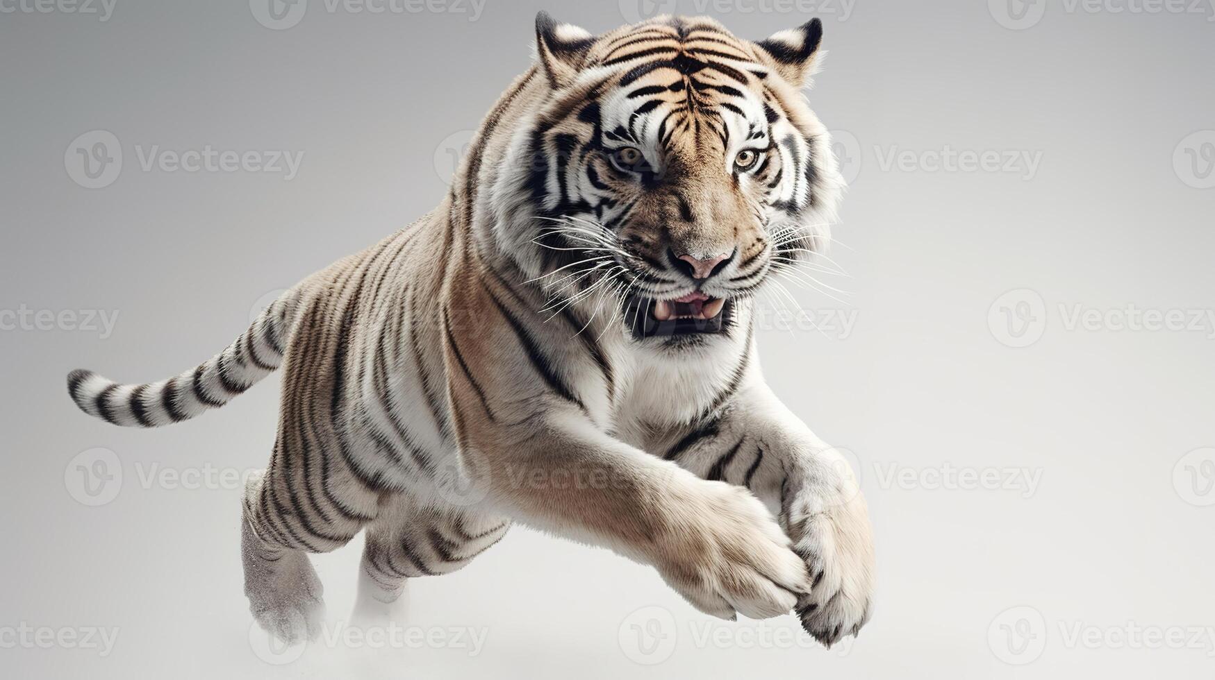 Majestic Tiger in Leap. photo