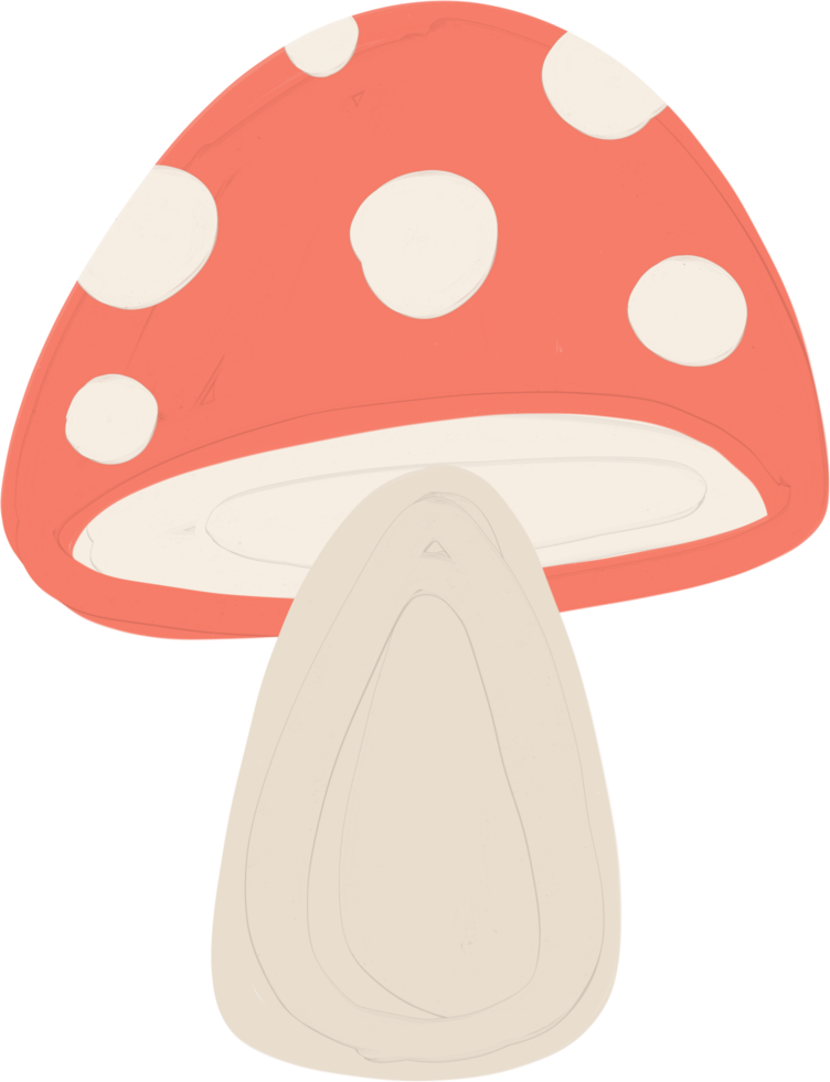 Gouache red Mushroom png
