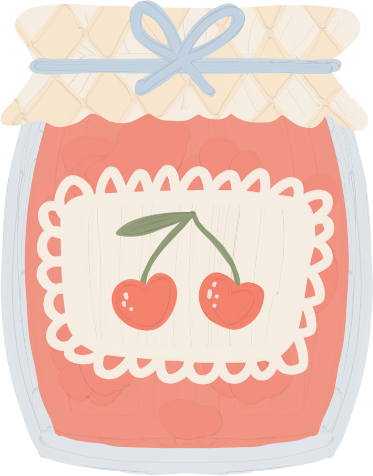 gouache Cereza mermelada png