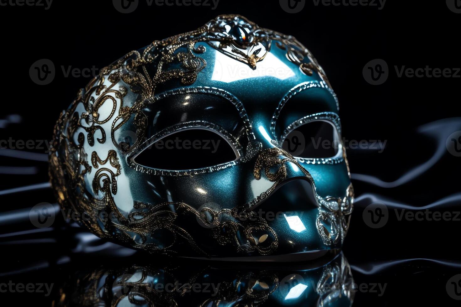 Ventetian mask on a reflective surface high contrast image venetian carnival mask wallpaper pc. photo