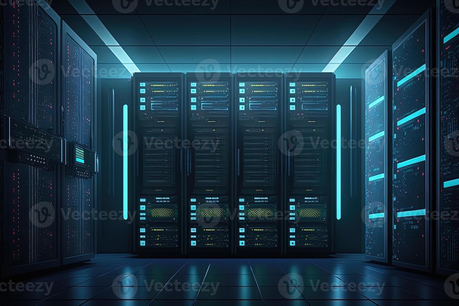data center room with mainframe storage servers, cloud network concept, hosting databases and internet, Modern Telecommunications, Artificial Intelligence,server room photo
