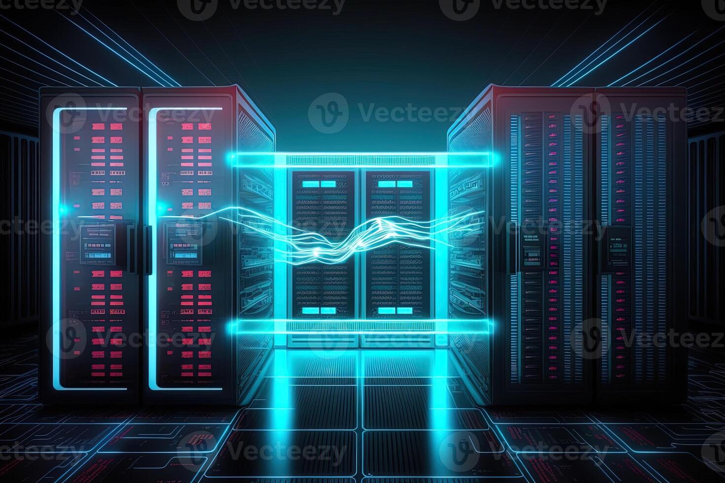 data center room with mainframe storage servers, cloud network concept, hosting databases and internet, Modern Telecommunications, Artificial Intelligence,server room photo