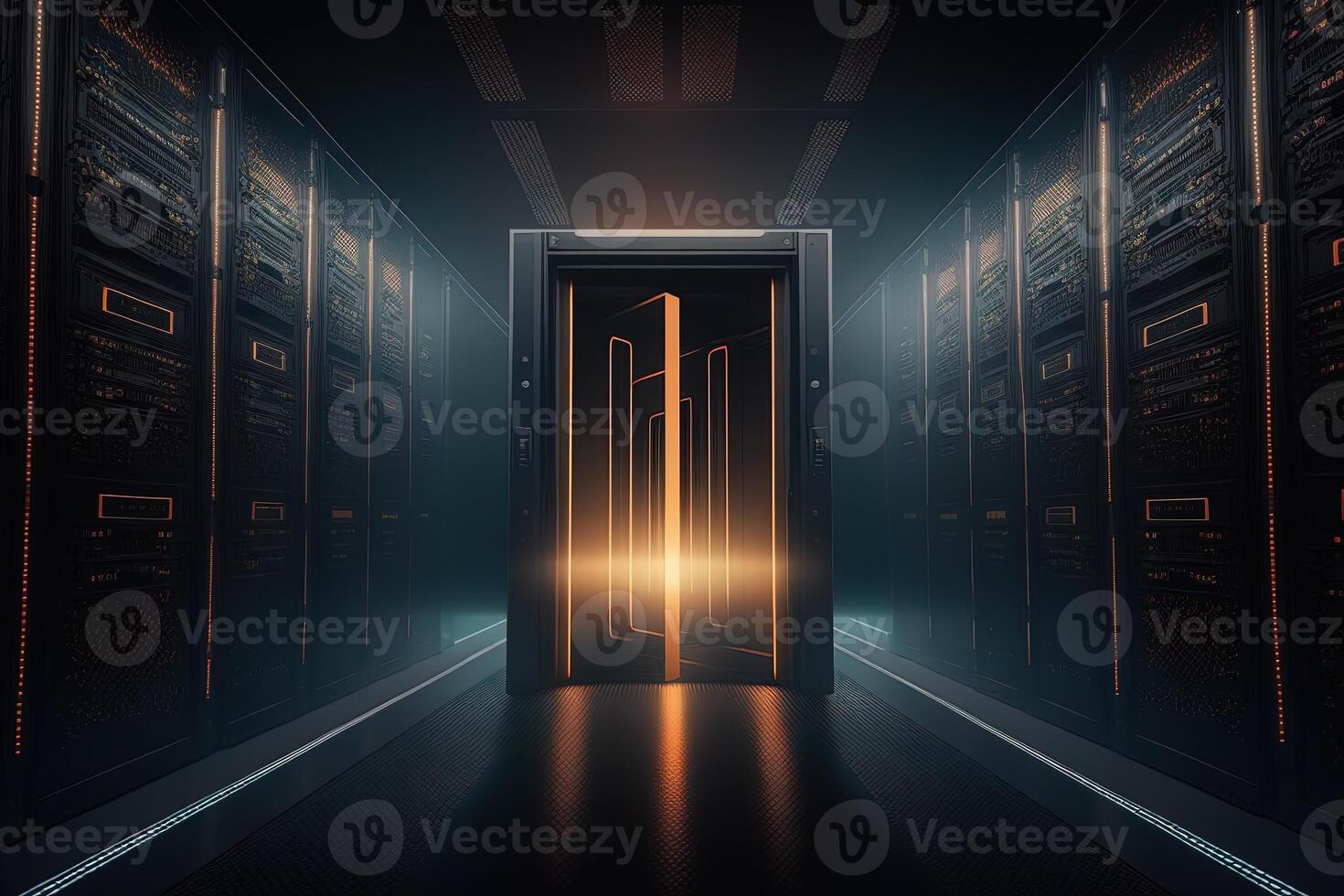 data center room with mainframe storage servers, cloud network concept, hosting databases and internet, Modern Telecommunications, Artificial Intelligence,server room photo