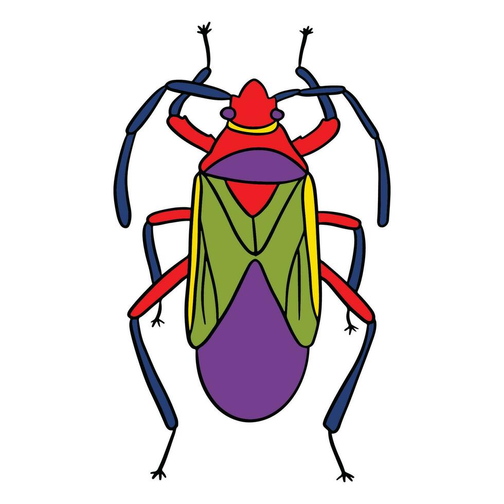 unique Red purple beetle ,good for graphic design resources, posters, banners, templates, prints, coloring books and more. vector