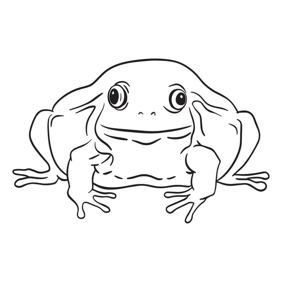 Frog outline art ,good for graphic design resources, posters, banners, templates, prints, coloring books and more. vector
