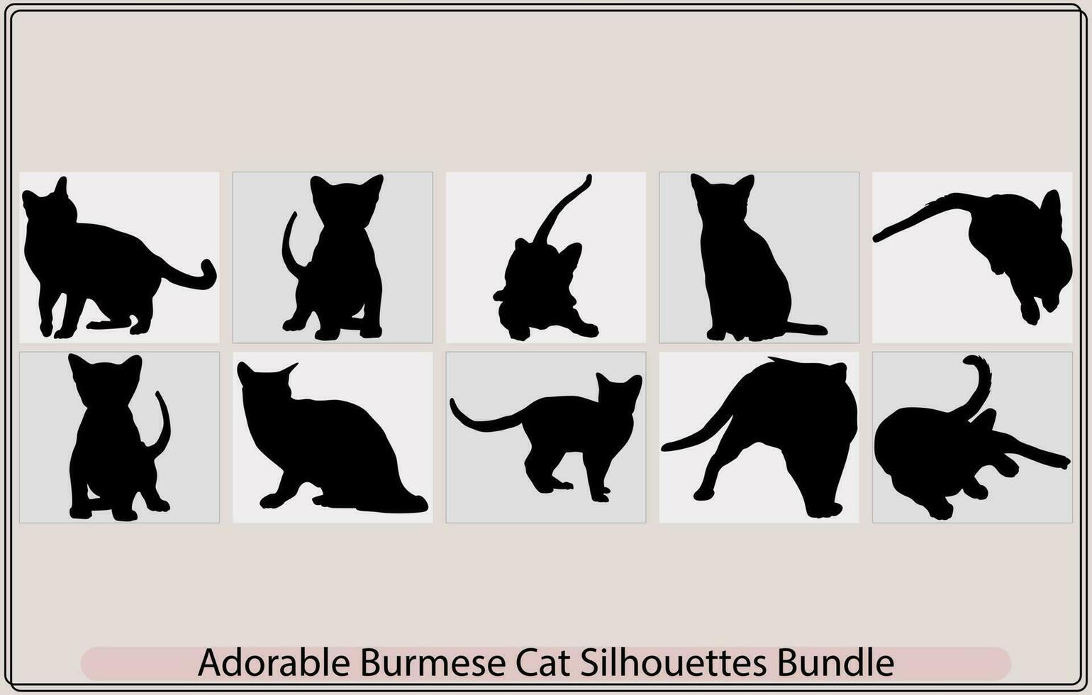 burmese cat cute pet glyph icon vector. burmese cat cute pet sign,Burmese Cat, Cat breed face cartoon flat icon design vector