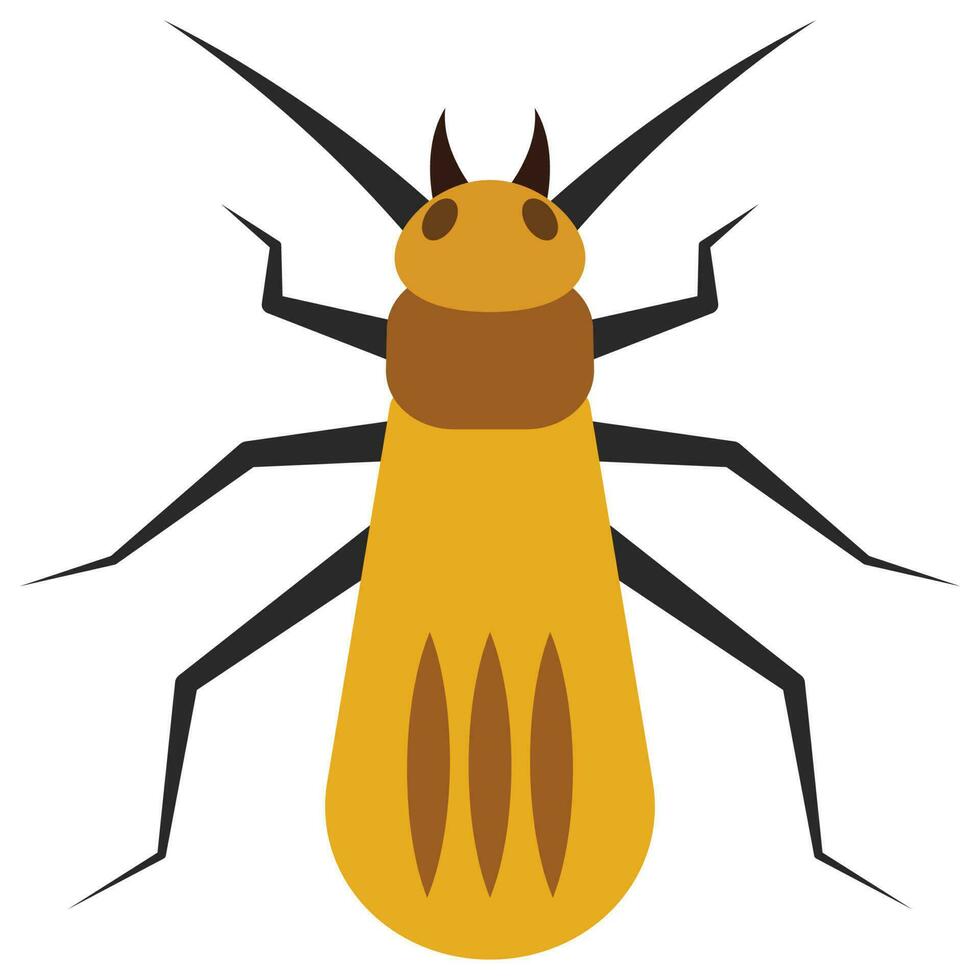 Flat color icon for stonefly. vector