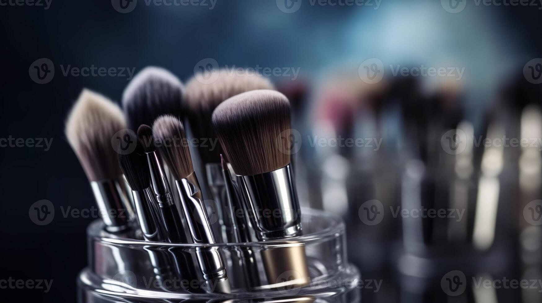 Fabulousness care things brushes in a glass. Clean able tremendousness care things brushes set. Creative resource, photo