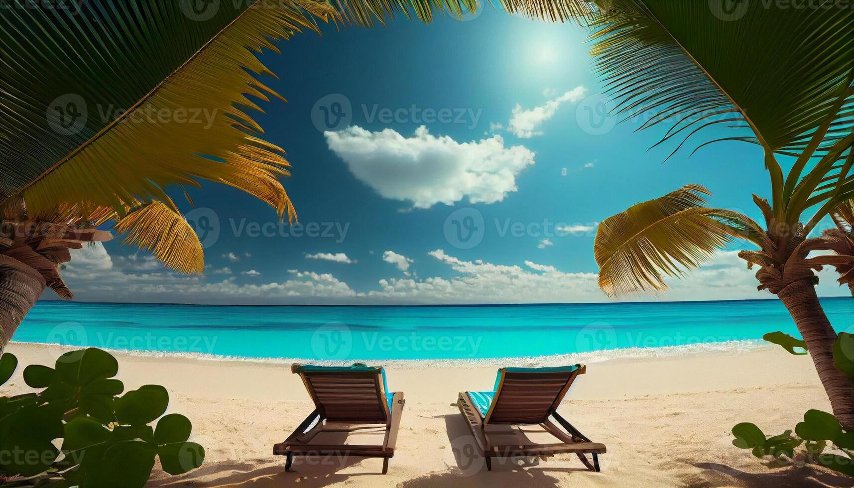 Beautiful tropical beach with-white sand image photo
