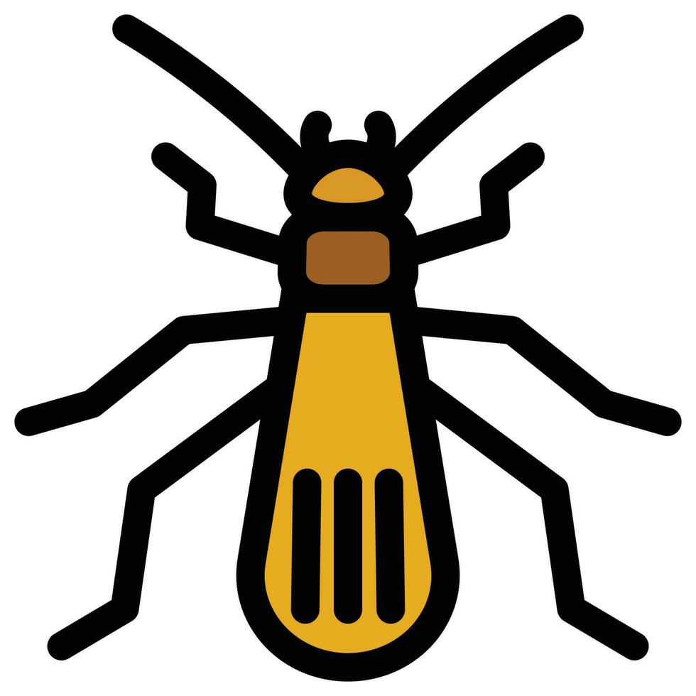 Filled outline icon for stonefly. vector