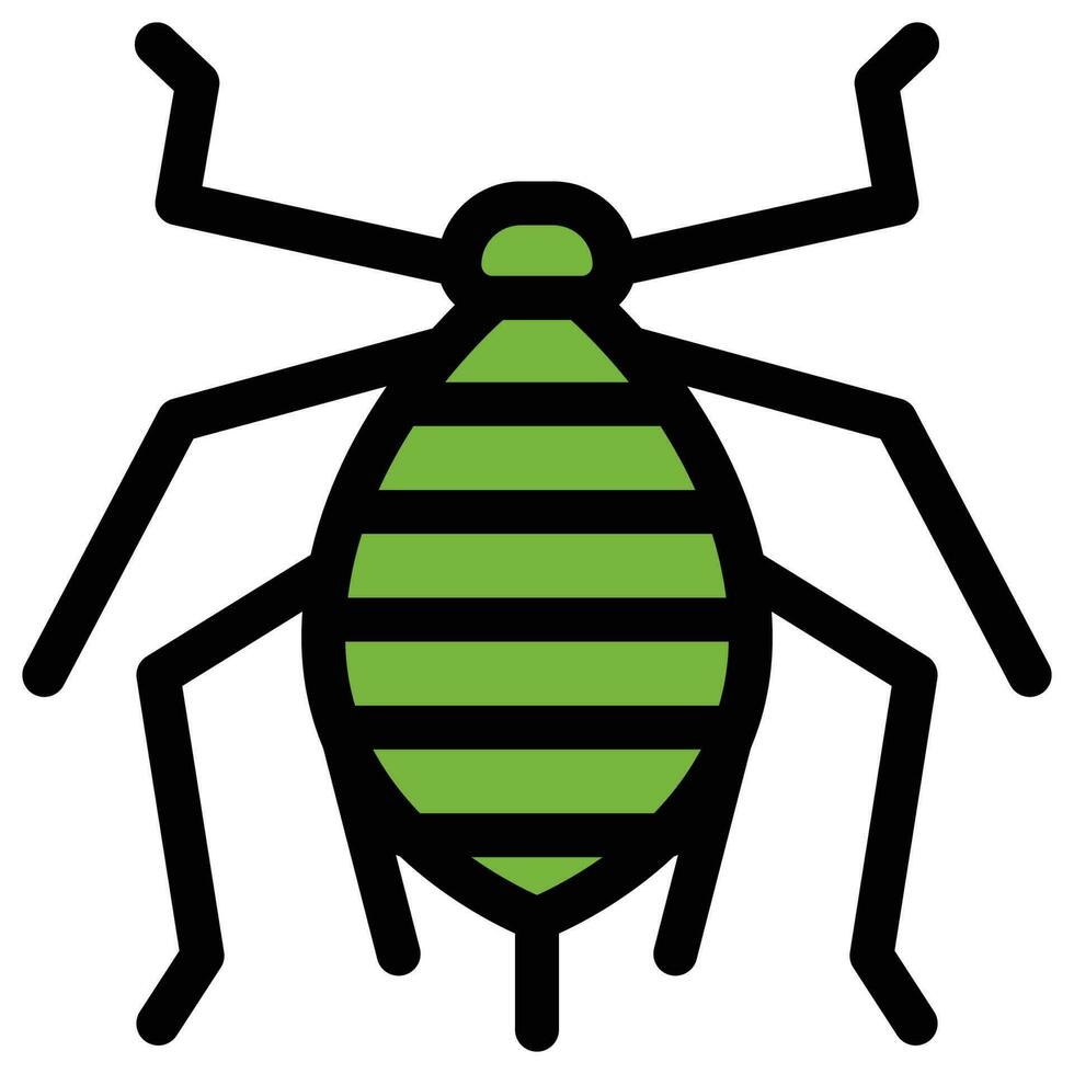 Filled outline icon for aphid. vector