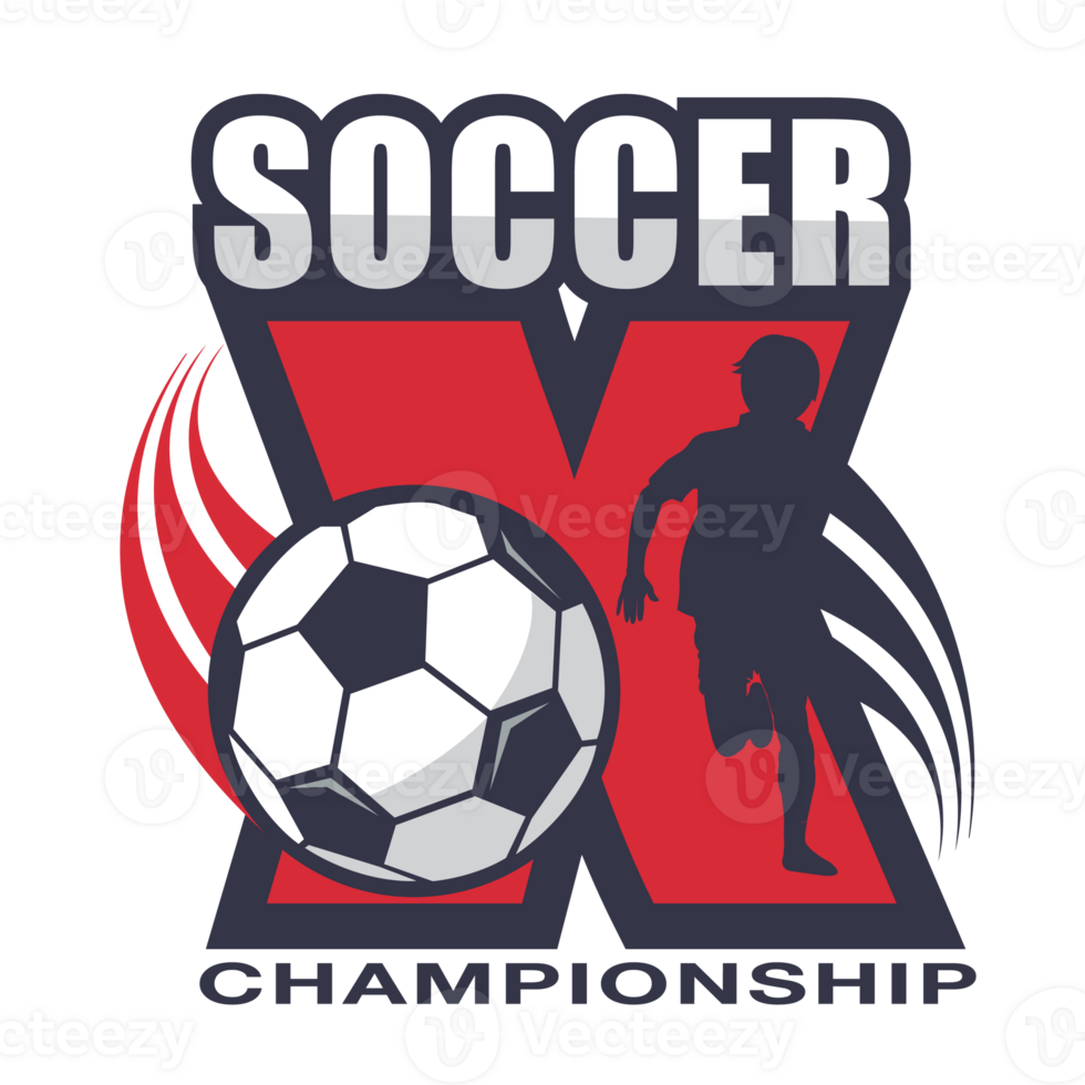 Illustration of red soccer logo.It's for fighting concept png