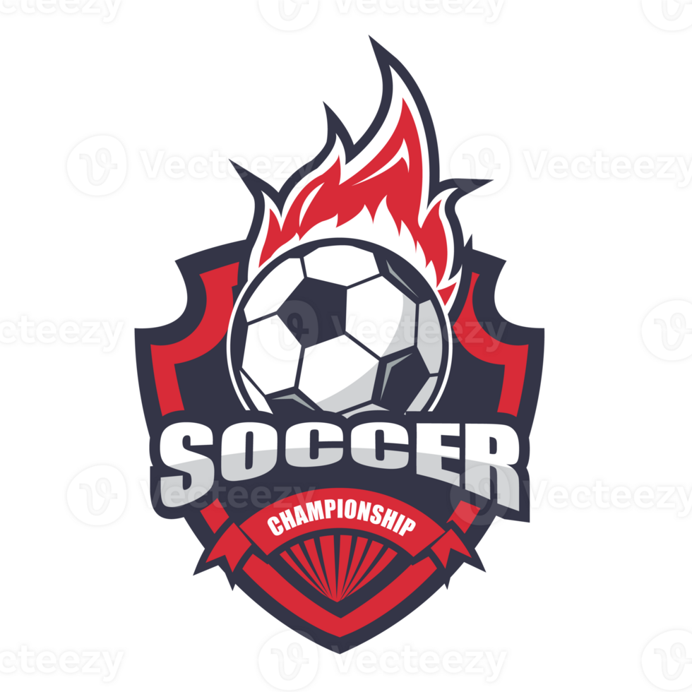 Illustration of red soccer logo.It's for fire concept png