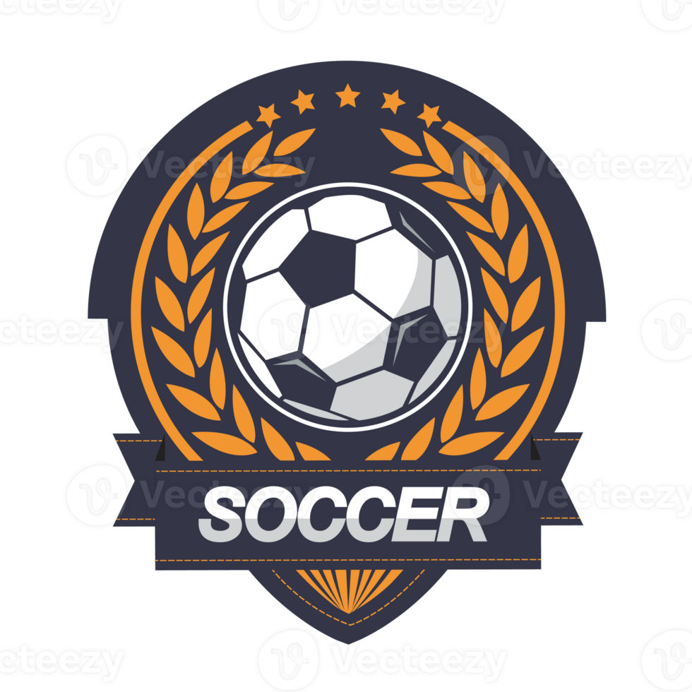 Illustration of yellow soccer logo.It's for finisher concept png