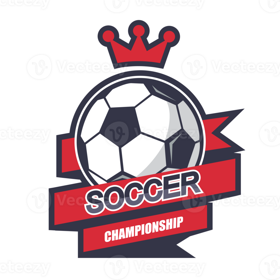 Illustration of red soccer logo.It's for finisher concept png