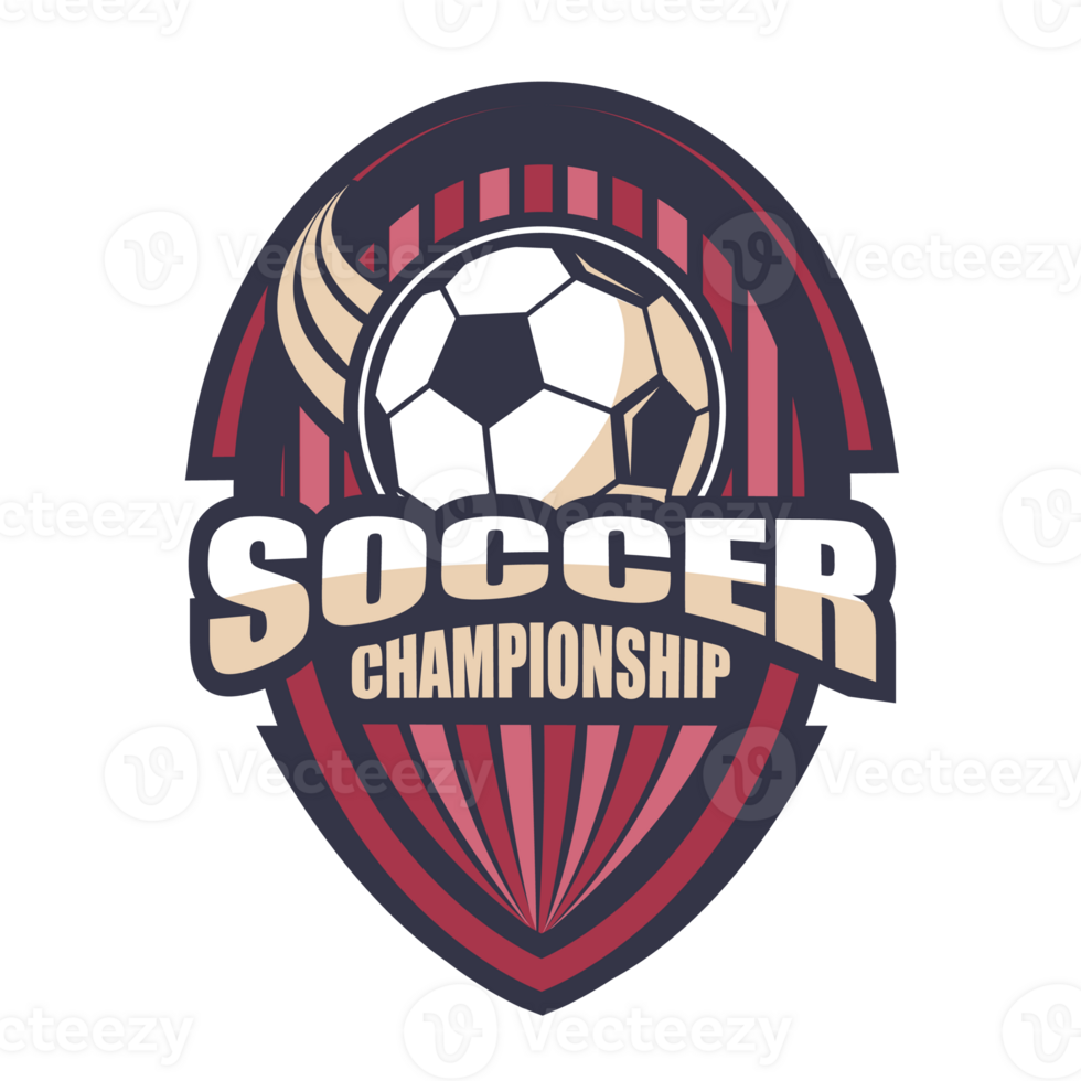 Illustration of modern soccer logo.It's for success concept png