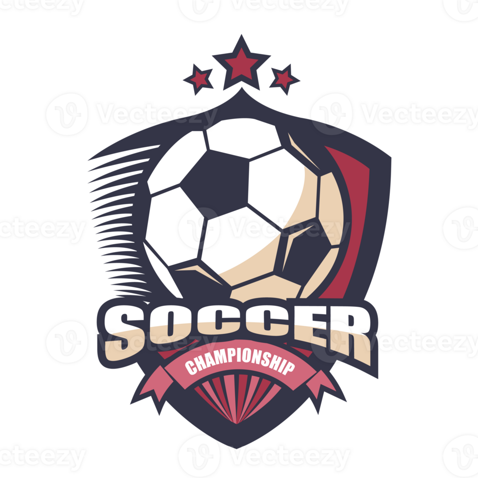 Illustration of modern soccer logo.It's for attack concept png