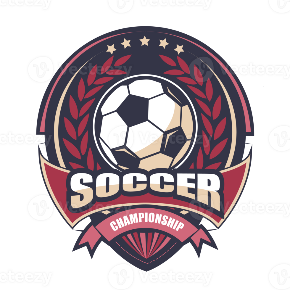 Illustration of modern soccer logo.It's for champion concept png