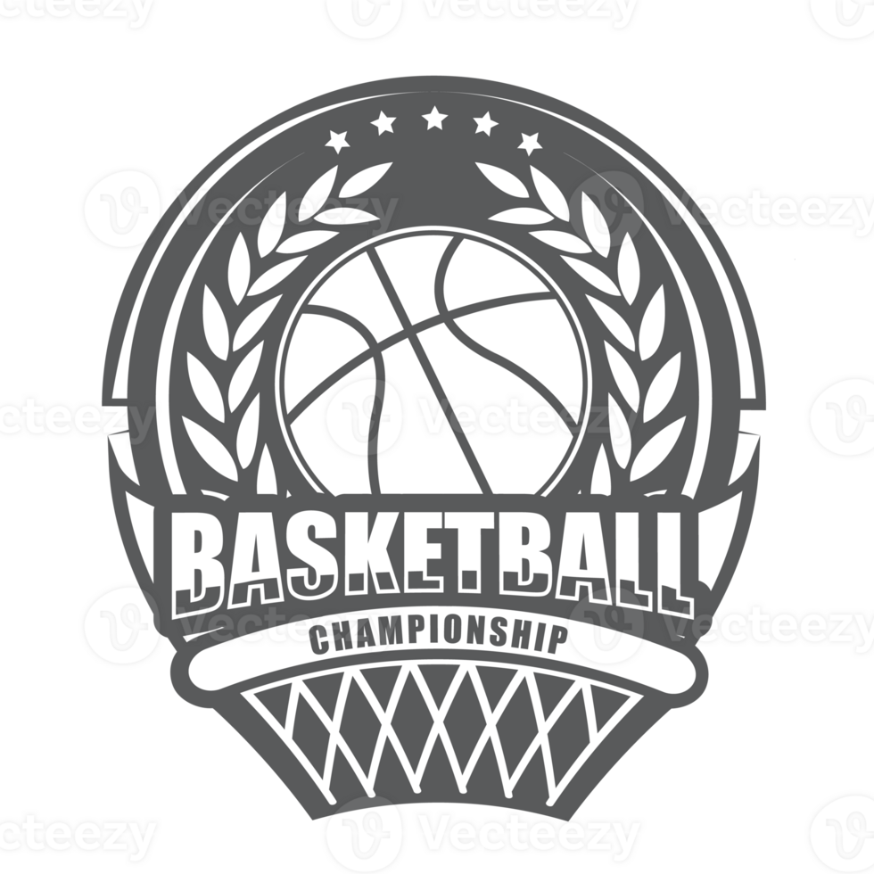 Illustration of black and white modern basketball logo.It's for champion concept 23579994 PNG