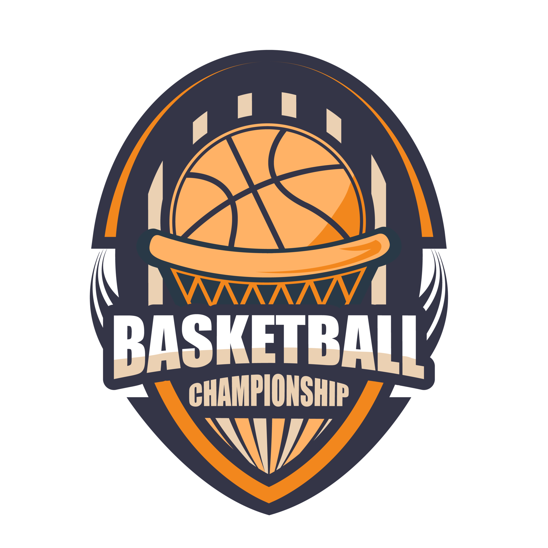 Illustration of modern basketball logo.It's for finisher concept ...