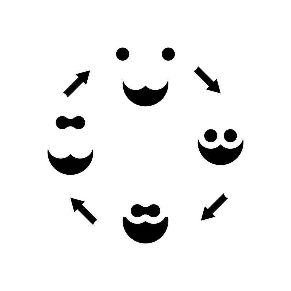 enzyme catalysis biochemistry glyph icon vector illustration