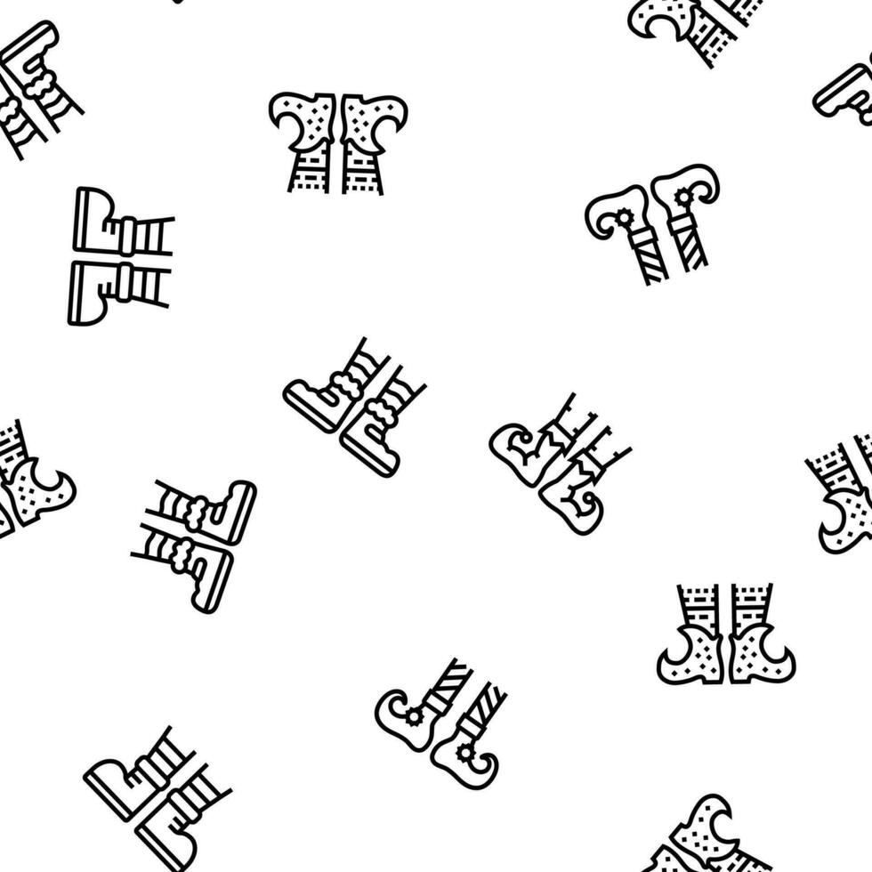 elf christmas cute character vector seamless pattern