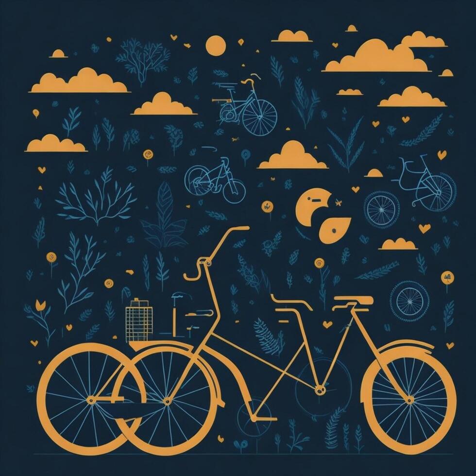world bicycle day eco green transport concept,pattern photo