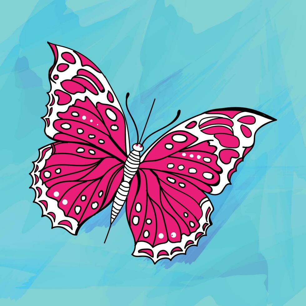 mariposa color ilustración vector