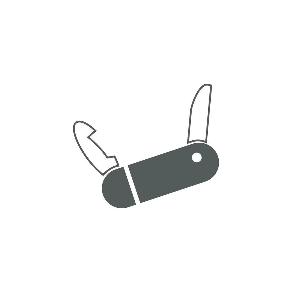 Pocket penknife knife vector icon illustration