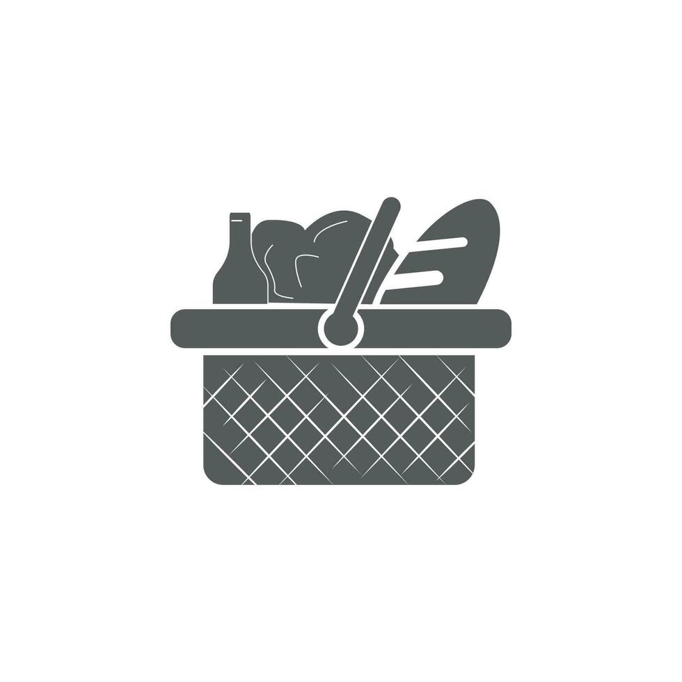 Picnic Basket vector icon illustration