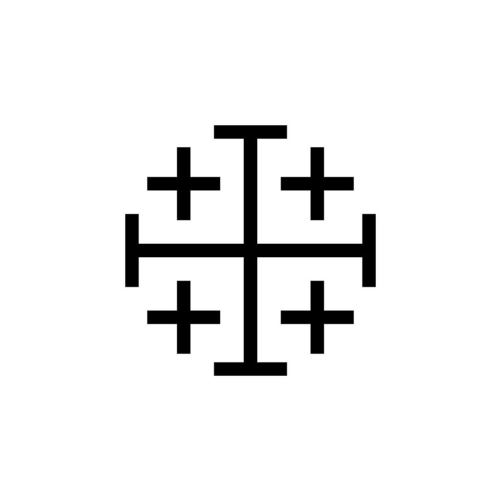 cruzar de el cruzados vector icono ilustración