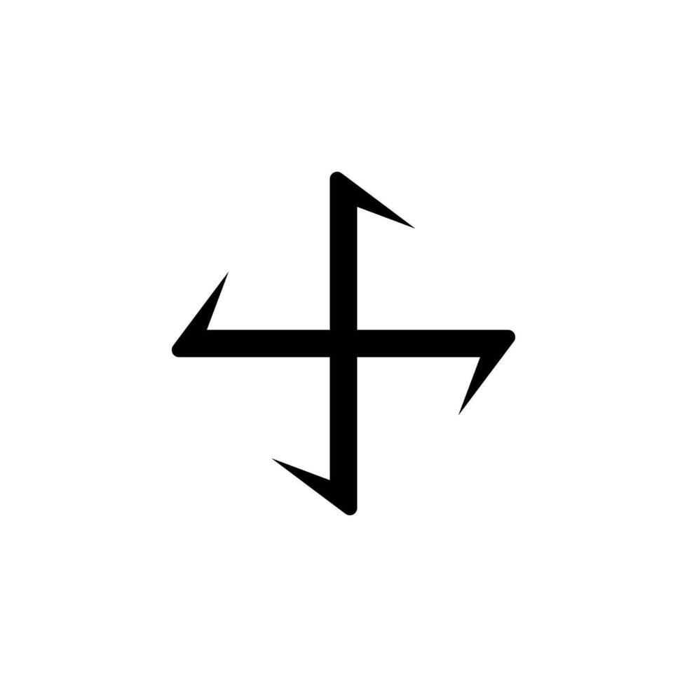 cross krampon vector icon illustration