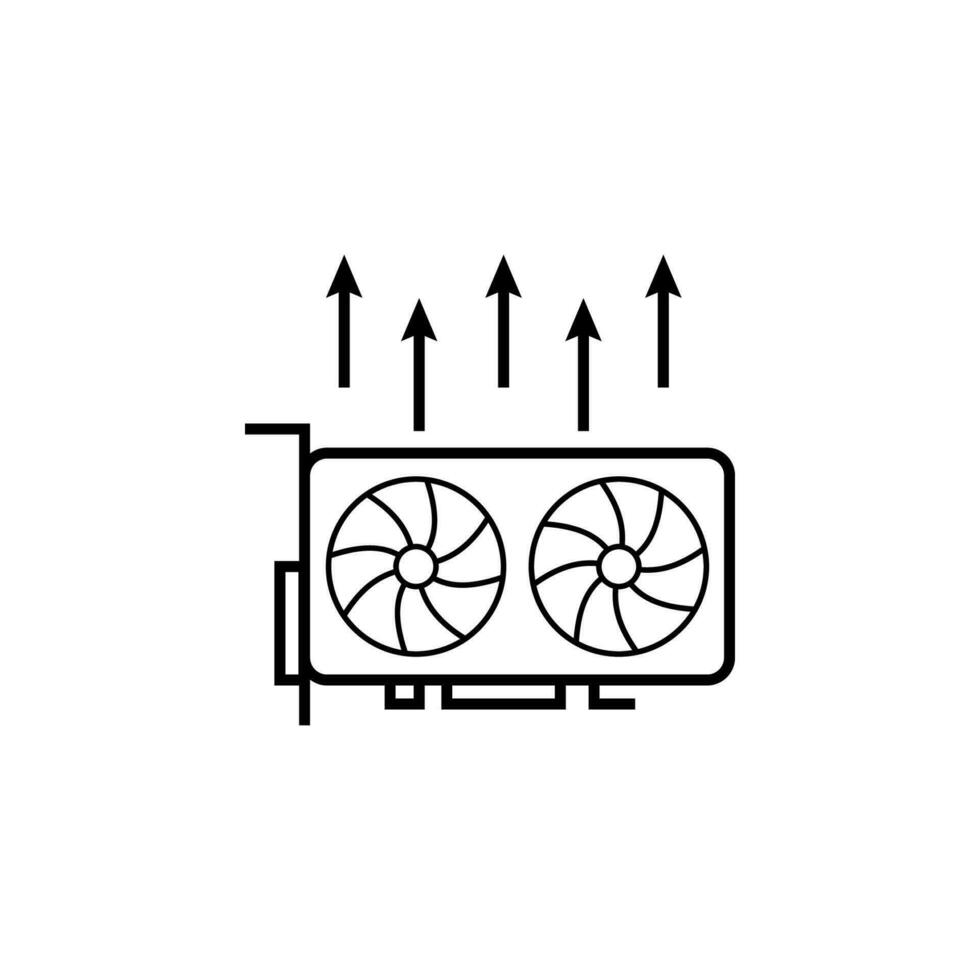 Mining Farm Rig GPU vector icon illustration