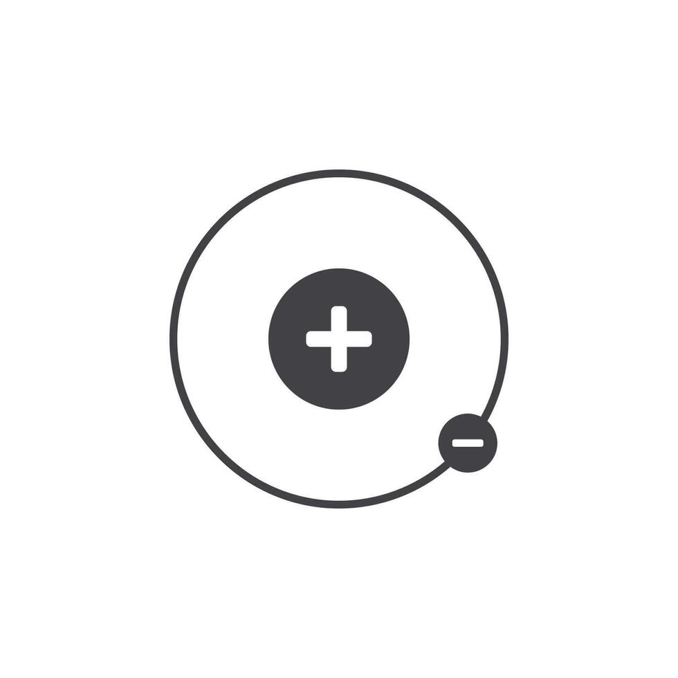 plus and minuse, positive and negative vector icon illustration