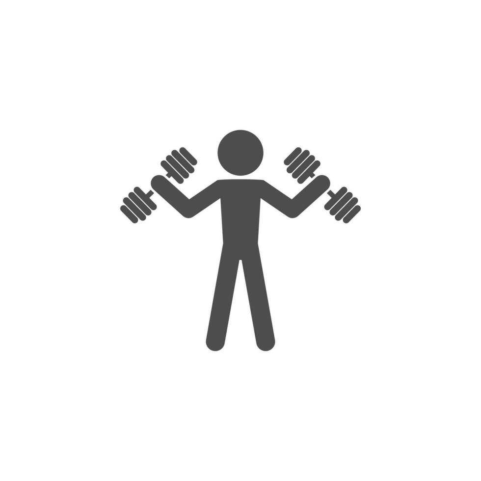 exercise with gandel vector icon illustration
