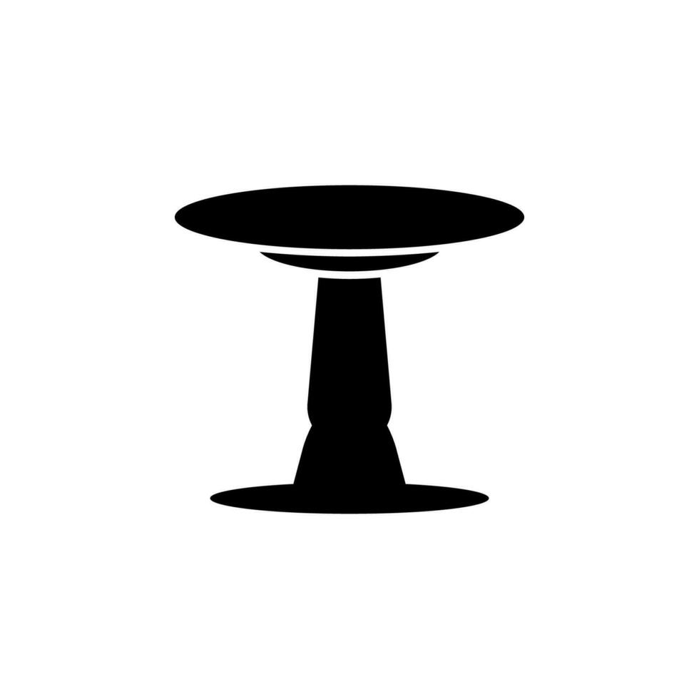 round table with a central leg vector icon illustration