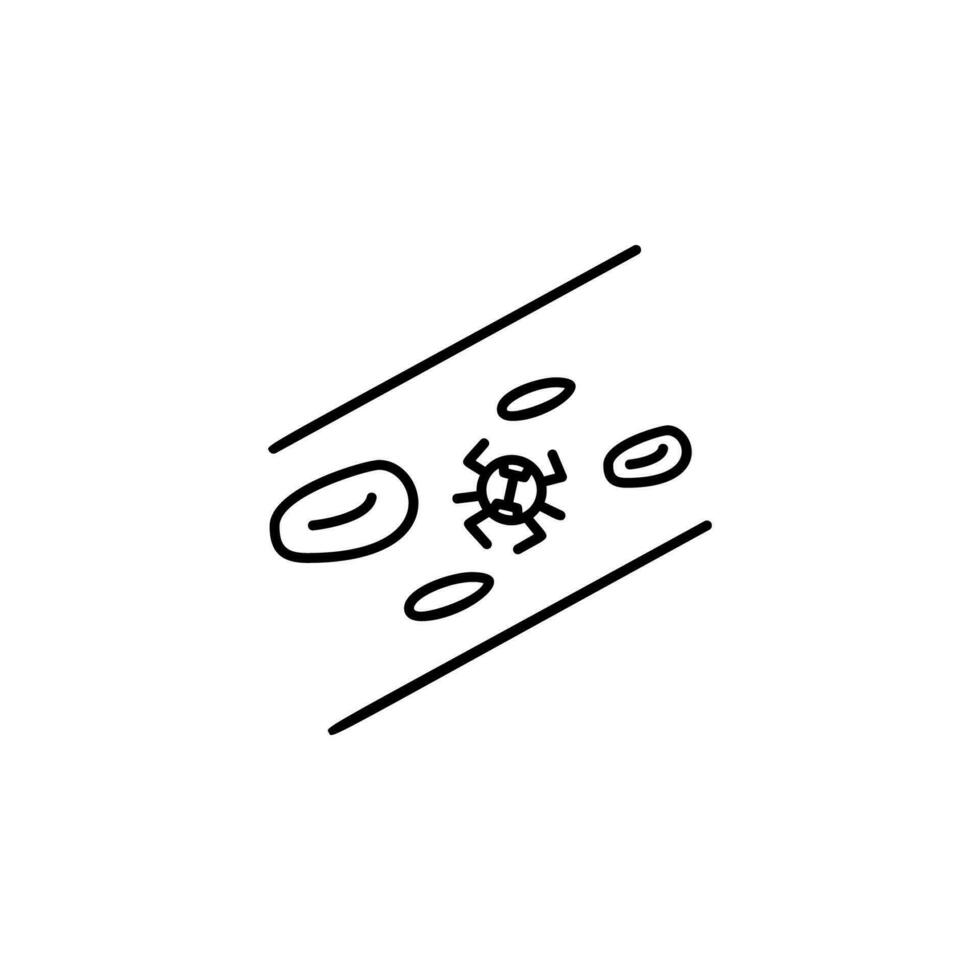 nano-particle in blood vector icon illustration