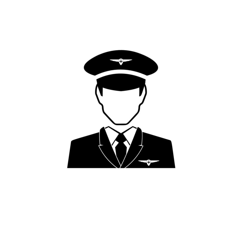 Pilot avatar vector icon illustration