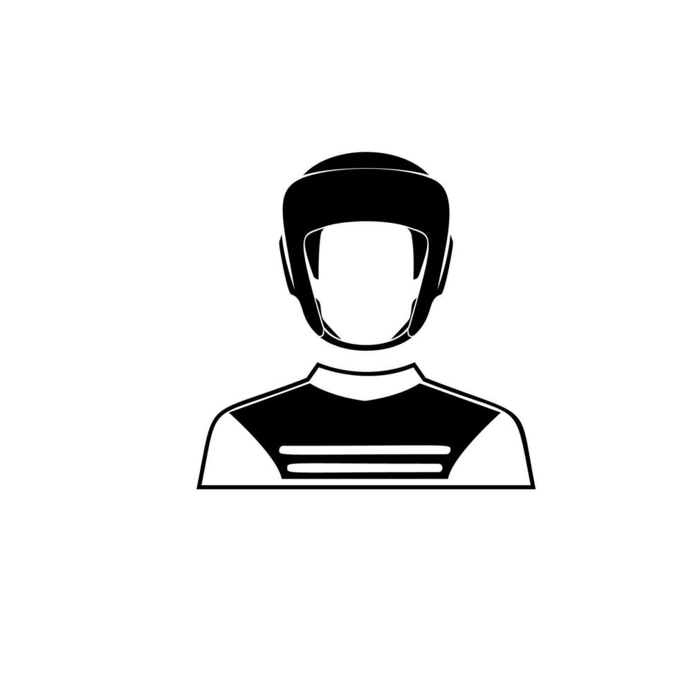 taekwondo avatar vector icono ilustración