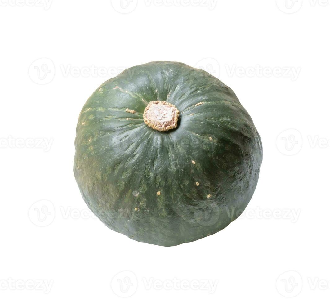 soltero Fresco kabocha o verde japonés calabaza aislado en blanco antecedentes con recorte camino foto