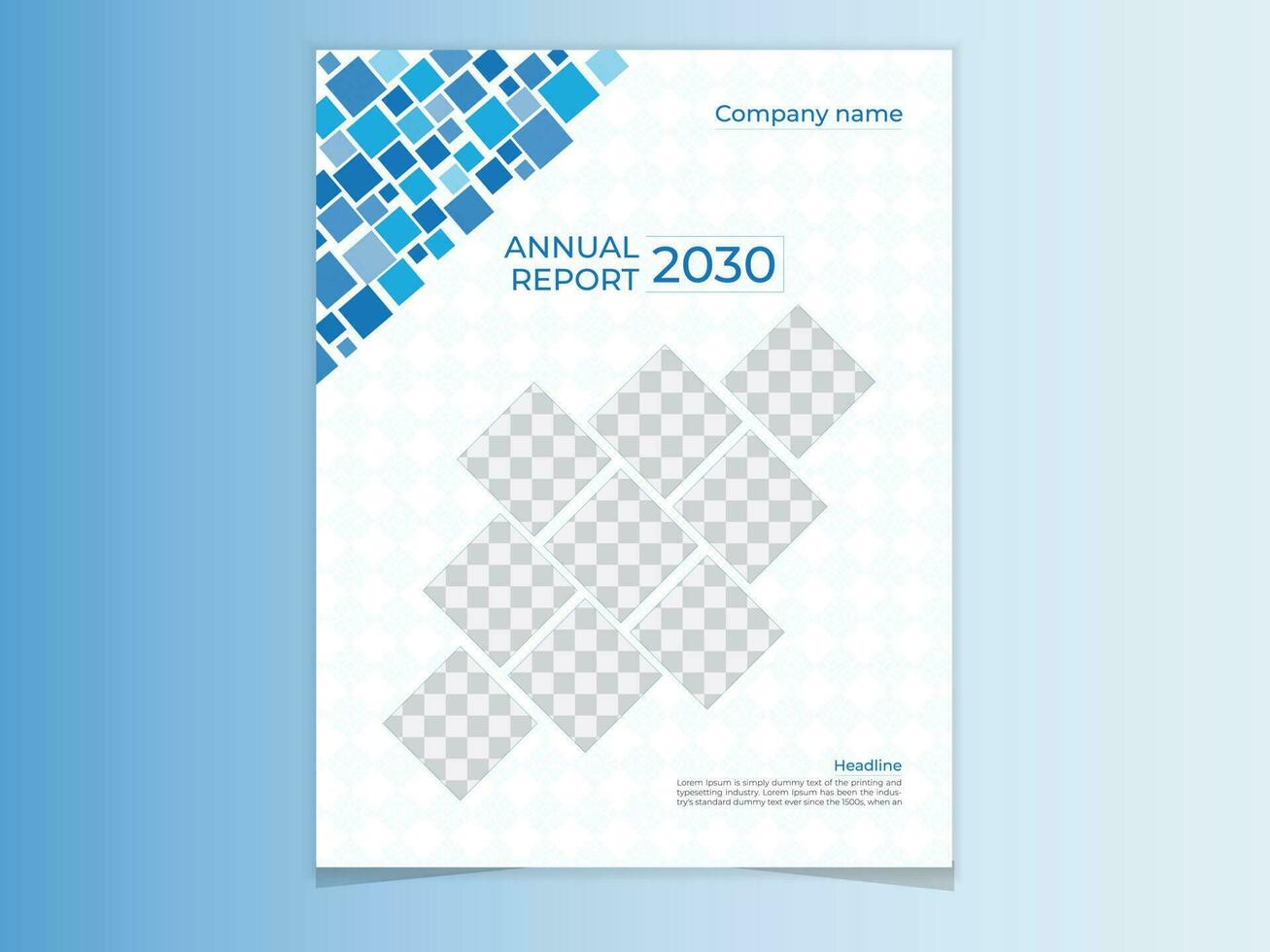 modern annual report design template vector