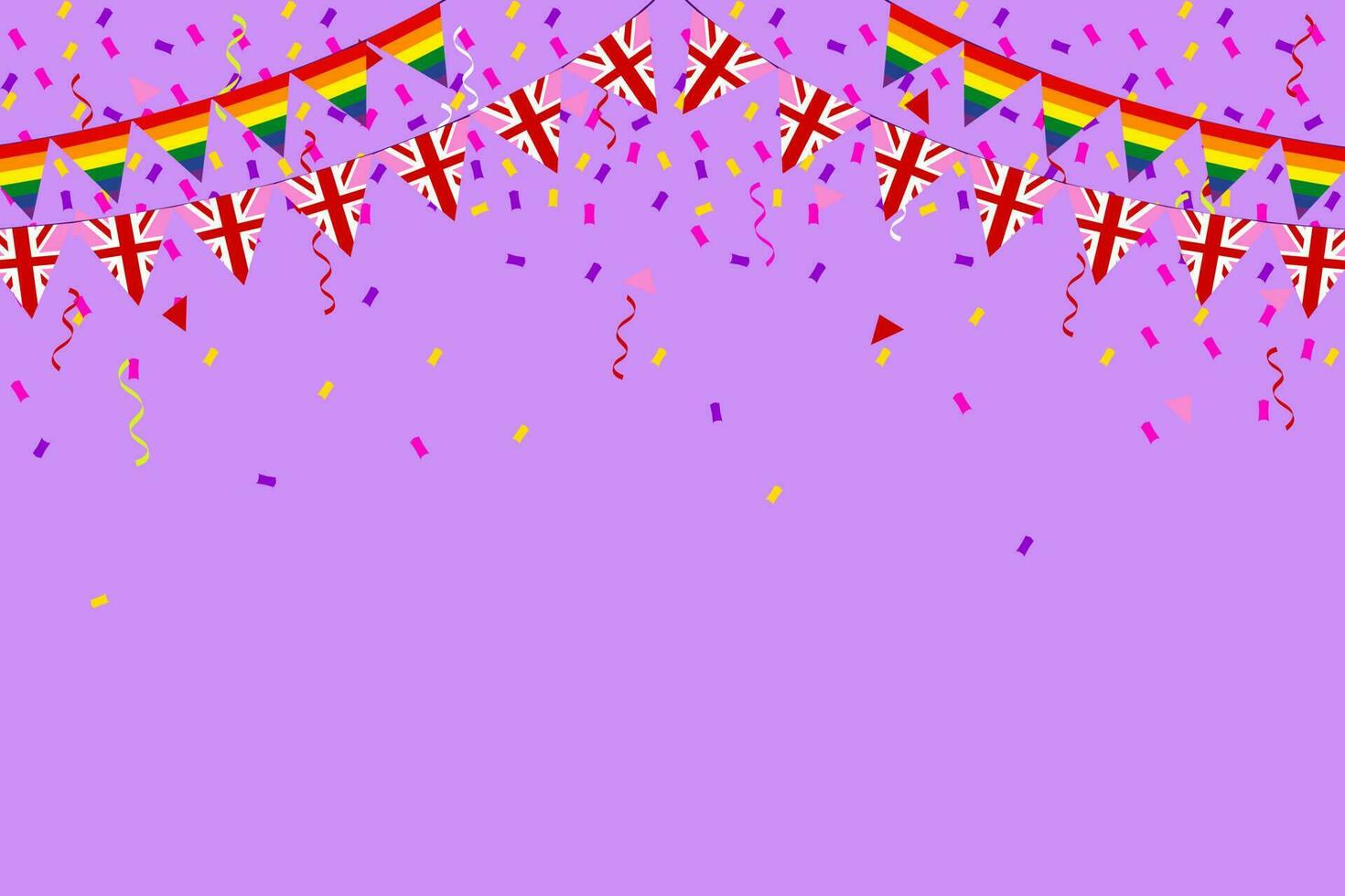 Pride month background LGBTQ Pride Flag Colours. Vector banner with rainbow heart. Symbol of pride month June support. Copy space