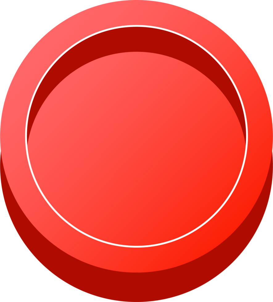 simple 3D colorful glossy buttons.red shape board or frame symbol png